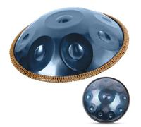 Handpan Drum Hand Pande 10 tonos de acero de 58cm Instrumento de percusión Profesional, Tambor de Lengua 432Hz/440Hz Regalo De Instrumento(Azul,432Hz)
