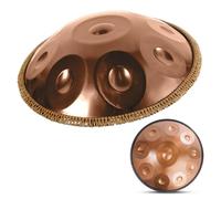 Handpan Drum Hand Pande 10 tonos de acero de 58cm Instrumento de percusión Profesional, Tambor de Lengua 432Hz/440Hz Regalo De Instrumento(Gold,440Hz)