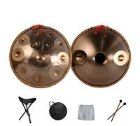 Handpan Drum In D Minor 9 10 12 14 Notes Tambor de lengüeta de acero de 22 pulgadas con bolsa de mano suave, instrumento de percusión profesional Hand Pan para curación de s