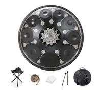 HANDPAN DRUM Instrumentos de percusión 432 HZ/440 HZ Handpan Drum 9/10/12 notas Tambor Handpan de 22 pulgadas en re menor for curación de sonido Meditación personal Yoga Instrumentos de percusión prof