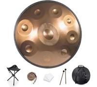 Handpan Drum Instrumentos De Percusión, D Menor 440 Hz Handpan Drum 9/10/12 Tambor Handpan De Armonía Profesional De Tres Tonos, Adecuado for Musicoterapia Meditación Yoga(Color:9 Notes)