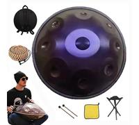 Handpan Drum para Adultos tambor de mano 432/440Hz Tambor de Acero Re Menor Tongue Drum Handpan Instrument para Principiantes Sanación con sonido Educación musical(Dark purple,440Hz/12Notes)