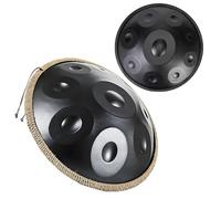 Handpan Drum Sets, 432 Hz/440 Hz, 9/10/12 Notas Hand Drum Steel Drum Percusión En Re Menor, Tambor De Mano De Acero Para Adultos Con Soporte, Bolsa Para Sanación Con Sonido(A,432HZ/10Note)