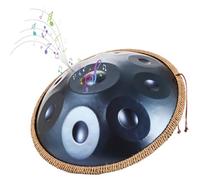 Handpan Drum Steel Tongue Drum De Acero De 9/10/12 Notas, Tambor Armónico De 440 Hz/432 Hz, Instrumento De Percusión Handpan En Re Menor, Percusión Armónica Para Principiantes Y Profesionales(Blue,9 N