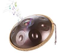 Handpan Drum Steel Tongue Drum De Acero De 9/10/12 Notas, Tambor Armónico De 440 Hz/432 Hz, Instrumento De Percusión Handpan En Re Menor, Percusión Armónica Para Principiantes Y Profesionales(Purple,9