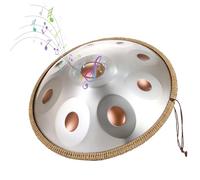 Handpan Drum Steel Tongue Drum De Acero De 9/10/12 Notas, Tambor Armónico De 440 Hz/432 Hz, Instrumento De Percusión Handpan En Re Menor, Percusión Armónica Para Principiantes Y Profesionales(Goldeney
