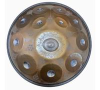 Handpan Drum, Tambor De Lengua De Acero, Tambor De Mano Con Patrón De Mandala De 22 Pulgadas Con Bolsa De Viaje, Instrumento De Percusión De Acero En Re Menor De 432 Hz/440 Hz(Gold and silver,10 notes