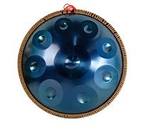 Handpan Drum Tambor de percusión de acero de 22 pulgadas con bolsa de mano suave, mazo de handpan, soporte de handpan, paño sin polvo para niños y adultos,Blue-9notes