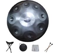 Handpan Drum ument, Handpan en re menor 9 10 12 14 notas Tambor de mano de acero de 22 pulgadas con bolsa de mano suave, 2 mazos de mano, soporte, percusión para curación de sonido, Medi per