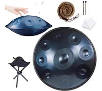 Handpan Drums D Minor Kurd Handpan 9/10/12 Notas Hand Pan Steel Drum Percusión umento para interpretación profesional, 432 hz/440 hz Handpan Drums,Blue - 9 Notes,432hz