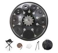 Handpan Drums Sets, Hand Drum Steel Drum Percusión, Instrumento De Percusión De 432 Hz/440 Hz, 9/10/12 Notas, 22 Pulgadas, En Re Menor, Para Meditación, Yoga Y Sanación Sonora(10 Notes(432HZ))