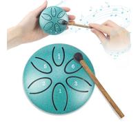 Handpan Instrumento, 3 Pulgadas 6 Tonos Hand Drum, Tambor de Lengua, Tongue Drum, Rain Drum para Yoga, Meditación, Alivia el Estrés