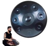 Handpan instrumento 432/440 Hz Tambor de Acero 9/10/12 Notas Hand pan Drum 22 Pulgadas Tambor de lengüeta de acero de percusión melódica, Profesional steel drum(Blue,9 Notes/432Hz)