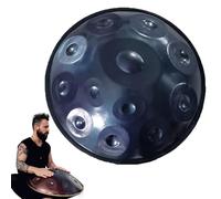 Handpan instrumento 432/440 Hz Tambor de Acero 9/10/12 Notas Hand pan Drum 22 Pulgadas Tambor de lengüeta de acero de percusión melódica, Profesional steel drum(Blue,12 Notes/440Hz)