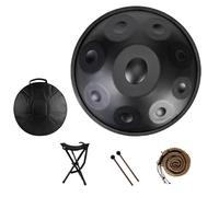 Handpan Instrumento Musical D Minor Handpan Drum de Acero 9 10 12 Notas 432Hz 440Hz para Música Meditación Yoga y Terapia Sonora para Adultos y Práctica Profesional(Negro,432HZ/10 Note)