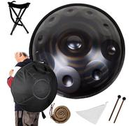 Handpan Musical De 22 Pulgadas, Instrumentos De Percusión De Tambor Handpan, 432 Hz, Re Menor, 9/10/12 Notas, Steel Hand Drums Con Bolsa De Almacenamiento, Mazo, Para Niños/adultos(A2,12Notes)