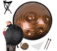 Handpan Musical De 22 Pulgadas, Instrumentos De Percusión De Tambor Handpan, 432 Hz, Re Menor, 9/10/12 Notas, Steel Hand Drums Con Bolsa De Almacenamiento, Mazo, Para Niños/adultos(A1,10Notes)