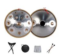 Handpan portátil Hand Pan Steel Tongue Drum 9 10 12 14 Notas Instrumento de percusión con Bolsa de Transporte para Principiantes Curación de Sonido, meditación Personal