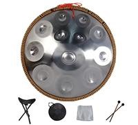 Handpan portátil Hand Pan Steel Tongue Drum 9 10 12 14 Notas Instrumento de percusión con bolsa de transporte para principiantes Curación de sonido, meditación personal