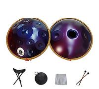 Handpan portátil Hand Pan Steel Tongue Drum 9 10 12 14 Notas Instrumento de percusión con bolsa de transporte para principiantes Curación de sonido, meditación personal