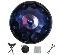Handpan portátil Hand Pan Steel Tongue Drum 9 10 12 14 Notas Instrumento de percusión con bolsa de transporte para principiantes Curación de sonido, meditación personal