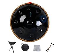 Handpan portátil Hand Pan Steel Tongue Drum 9 10 12 14 Notas Instrumento de percusión con bolsa de transporte para principiantes Curación de sonido, meditación personal