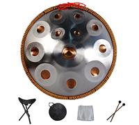 Handpan portátil Hand Pan Steel Tongue Drum 9 10 12 14 Notas Instrumento de percusión con bolsa de transporte para principiantes Curación de sonido, meditación personal