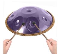 Handpan steel drums 432Hz 440Hz Tambor de mano 9/10/12 Notas Hand Tuning Handpan Percusión Armónica para Meditación Y Yoga con Baquetas Bolsa De Mano Soporte(Dark purple,440Hz/12Notes)