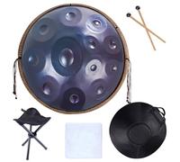 Handpan Tambor De Acero De 9/10/12 Notas En D Minor 432 Hz / 440 Hz Handpan Drum Para Curación De Sonido, Meditación Personal, Yoga, Instrumento De Percusión(Color:Blue,Size:12 Notes(440HZ))