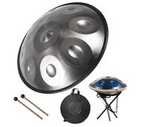 Handpan Tambor De Acero En Re Menor, Harmonic Handpan Drum, Hand Drum Steel Drum Percusión De 9/10/12 Notas A 432 Hz Para Adultos, Para Meditación, Yoga, Sanación Sonora(C,432HZ/10Note)