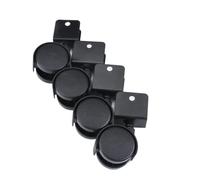 HanDpi (Paquete de 4) Ruedas universales de Madera contrachapada en Forma de U de 1,5 Pulgadas para Muebles, sillas, escritorios de computadora de Oficina con Frenos (sin Freno, 25 mm)