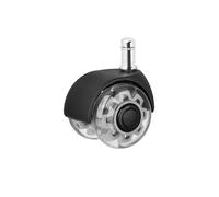 HanDpi Ruedas giratorias de 2 Pulgadas para Silla de Oficina, de Goma Suave y de Seguridad, de Poliuretano Transparente (11 x 22 mm, Paquete de 5)