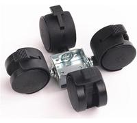 HanDpi Ruedas giratorias S,S para Muebles, Resistentes, 4 Unidades, 40 mm, Repuesto de Rueda giratoria con Freno, para Silla de Oficina, herrajes para Muebles, Ruedas giratorias.