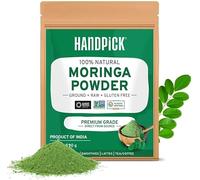 HANDPICK Polvo de Hoja de Moringa | 397g Bolsa Resellable | 100 % Moringa Oleifera Pura | Sin Gluten y No-OGM | Para Batidos, Tés y Recetas | Origen Sostenible