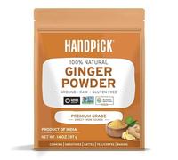 HANDPICK Polvo de Raíz de Jengibre | 397g Bolsa Resellable | Jengibre Molido 100 % Crudo | Sin Aditivos, Conservantes ni Rellenos | Sin Gluten y No-OGM | Para Cocinar, Hornear y Bebidas