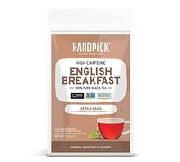 HANDPICK, Té Negro English Breakfast (Té Negro Bolsitas, 25 Unidades) Sin OMG | Té Negro Fuerte, Robusto, Alto en Cafeína | Bolsitas de Té Eco-Friendly, Preparar Caliente, Frío o Kombucha