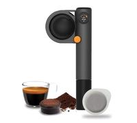 Handpresso Pump Grey 21063 - Máquina de café espresso portátil para exteriores, resistente y portátil, mini cafetera manual para cápsulas ESE o café molido