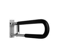 Handrail for Toilet Anti-Fall/Anti-Slip Bathroom Handrail Flip-Up Safety Handrail Screw-In Safety Grab Bar Handle(Black)