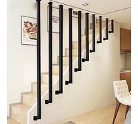 Handrails for Indoor Stairs, Wrought Iron Stair Handrail, Ceiling Mounted Railing, L Shape Grab Bar for Stairs, Non-Slip Industrial Safety Support Handle