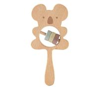 Handrasselspielzeug, Handrasseltrommel Rassel Shaker Spielzeug Kinder rasseln beruhigendes Spielzeug, Holz Greifling Baby Rassel visuelle Tracking-Übung Spielzeug für die frühe Bildung