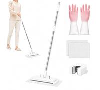 Hands Free Multi Purpose Flat Mop, Hands-Free Multipurpose Flat Mop, Clip on Floor Mops for Hardwood, Tile, Mirror, Window, Wall and Home Use，43.31 × 6.3 in / 110 × 16 cm