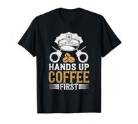 Hands Up Coffee Primer oficial de policía Departamento de policía Camiseta