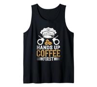 Hands Up Coffee Primer oficial de policía Departamento de policía Camiseta sin Mangas