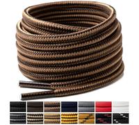 Handshop 2 Pares de Cordones Redondos para Botas 4 MM Athletic Cordones de Zapato de Repuesto 120-180cm Cordones para Correr Deporte Caminar (Café Marrón Oscuro 160cm)