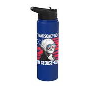 Handsome No Im George-ous Funny 4th Of July Men Women Stainless Steel Insulated Water Bottle