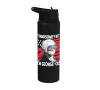 Handsome No Im George-ous Funny 4th Of July Men Women Stainless Steel Insulated Water Bottle