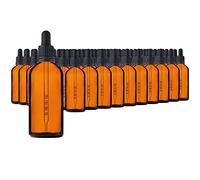 HandsUnity 100ml-70 piezas Frasco de Pipeta Frasco de Vidrio - Juego de Vidrio de Boticario Hecho Vidrio Ámbar con tapa de Pipeta Negra que Incluye 5 piezas de Accesorios - Botellas Vidrio Marrón