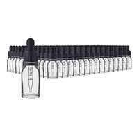 HandsUnity 10ml-192 piezas Frasco de Vidrio Para Pipetas - Juego de Frascos de Farmacia de Vidrio Transparente con Tapa de Pipeta Negra incluye 5pcs Accesorios Auxiliares Frascos Vidrio Claro