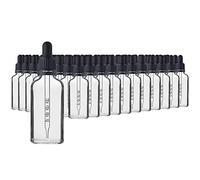 HandsUnity 50ml-88 piezas Frasco de Vidrio Para Pipetas - Juego de Frascos de Farmacia de Vidrio Transparente con Tapa de Pipeta Negra incluye 5pcs Accesorios Auxiliares Frascos Vidrio Claro