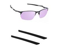 Handwith Calcetines de repuesto antideslizantes de silicona suave para Oakley Wire Tap 2.0 OO4145/Wire Tap 2.0 RX OX5152 gafas de sol, 1 par, color negro., Talla única